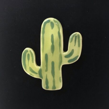 Broche cactus vert